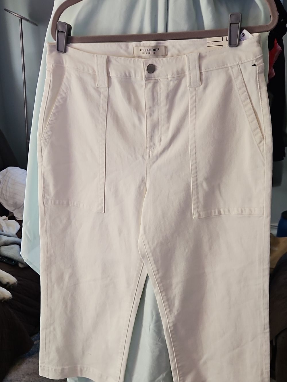LIVEROOOL ECO Off White Wide leg Jeans.  New With Tags Size 12petite